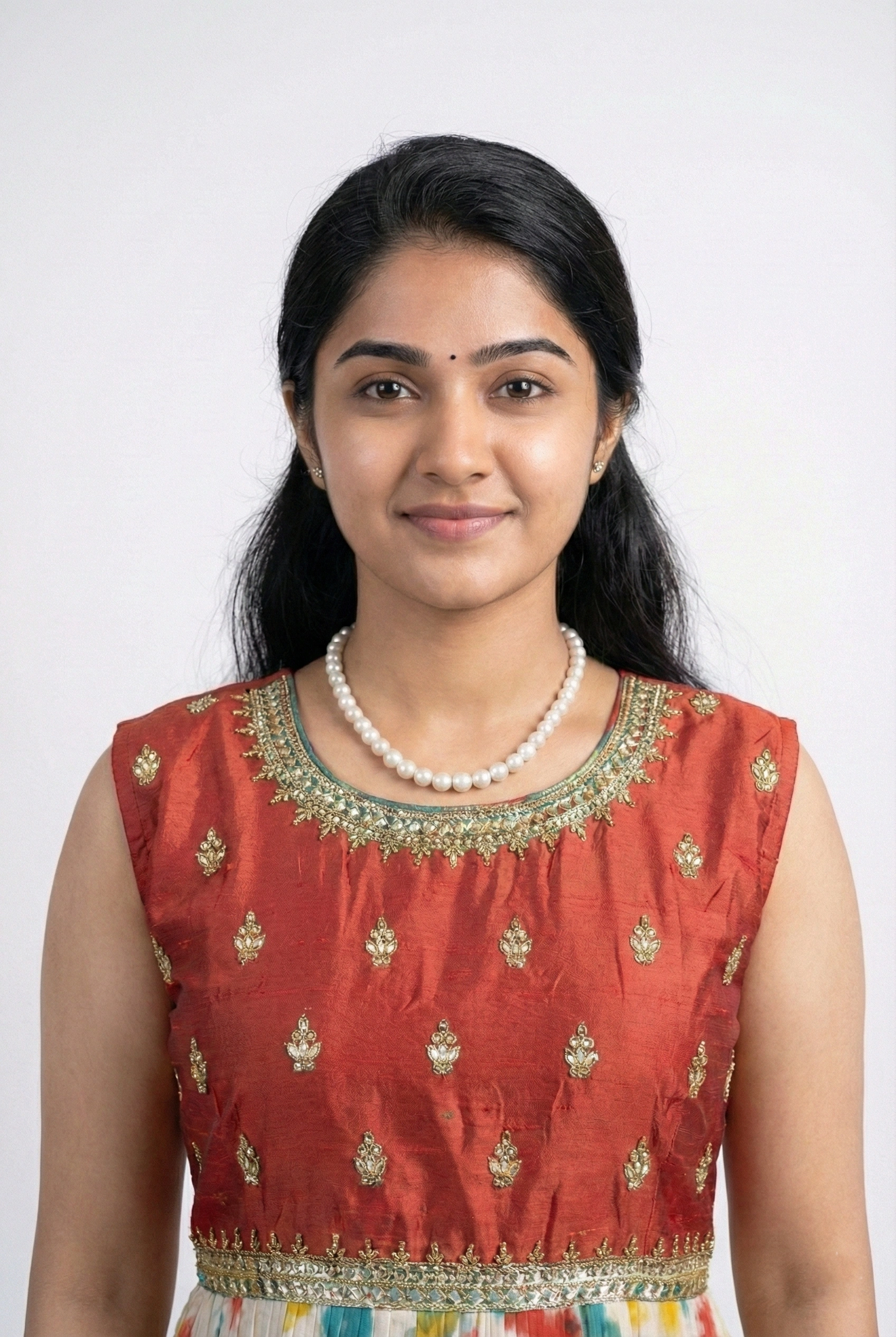 Semi Silk and Chiffon Gown