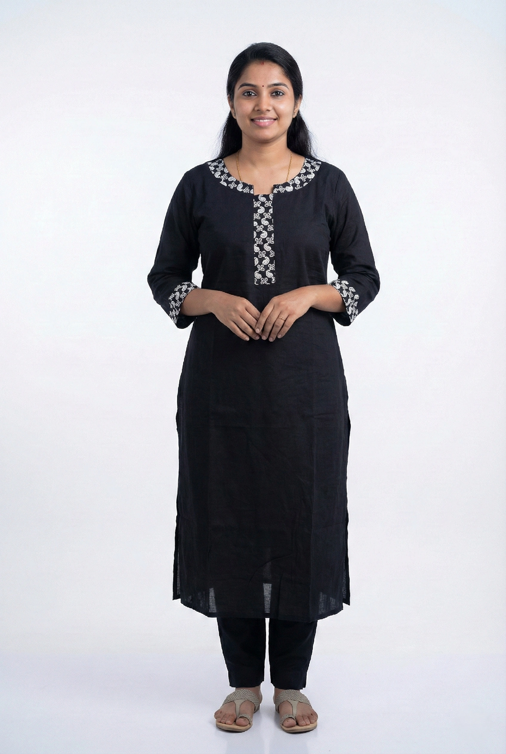 Pure Cotton Black Kurti