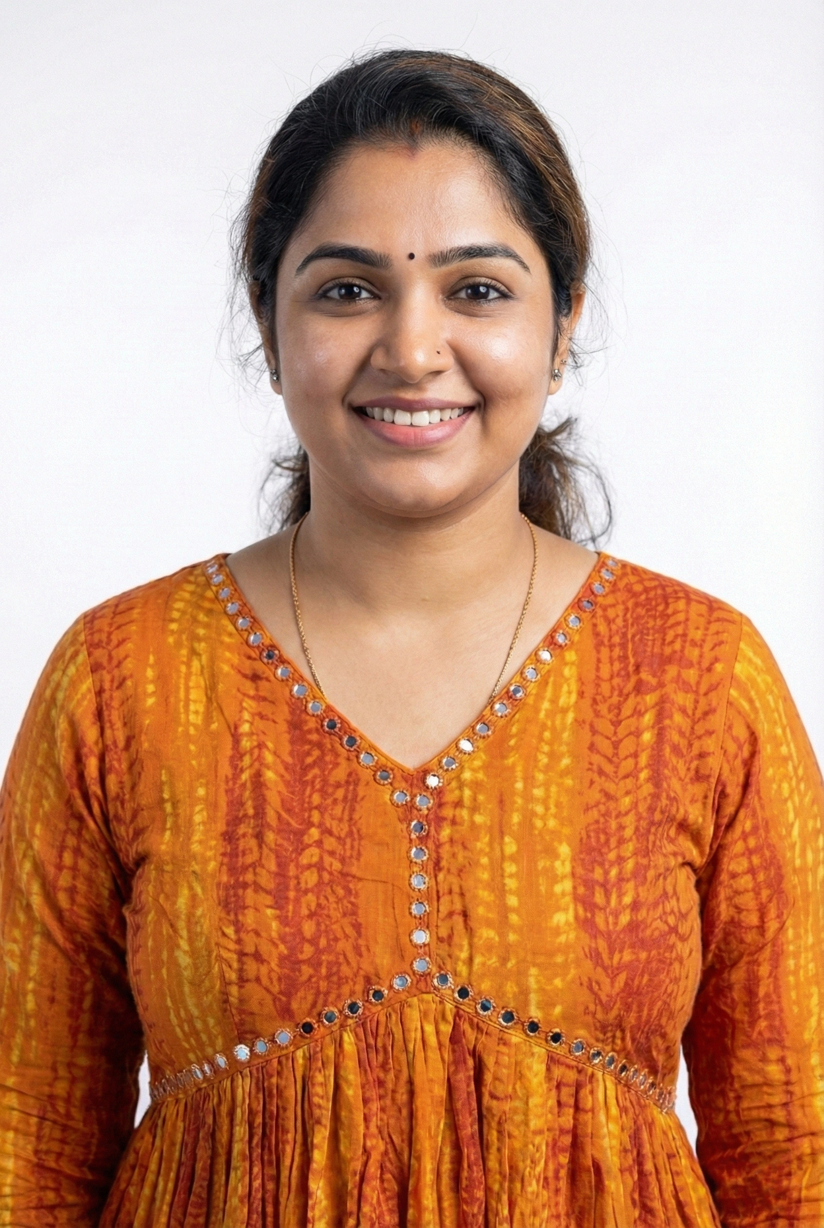 Alia Cut Tie and Dye V-Neck Top