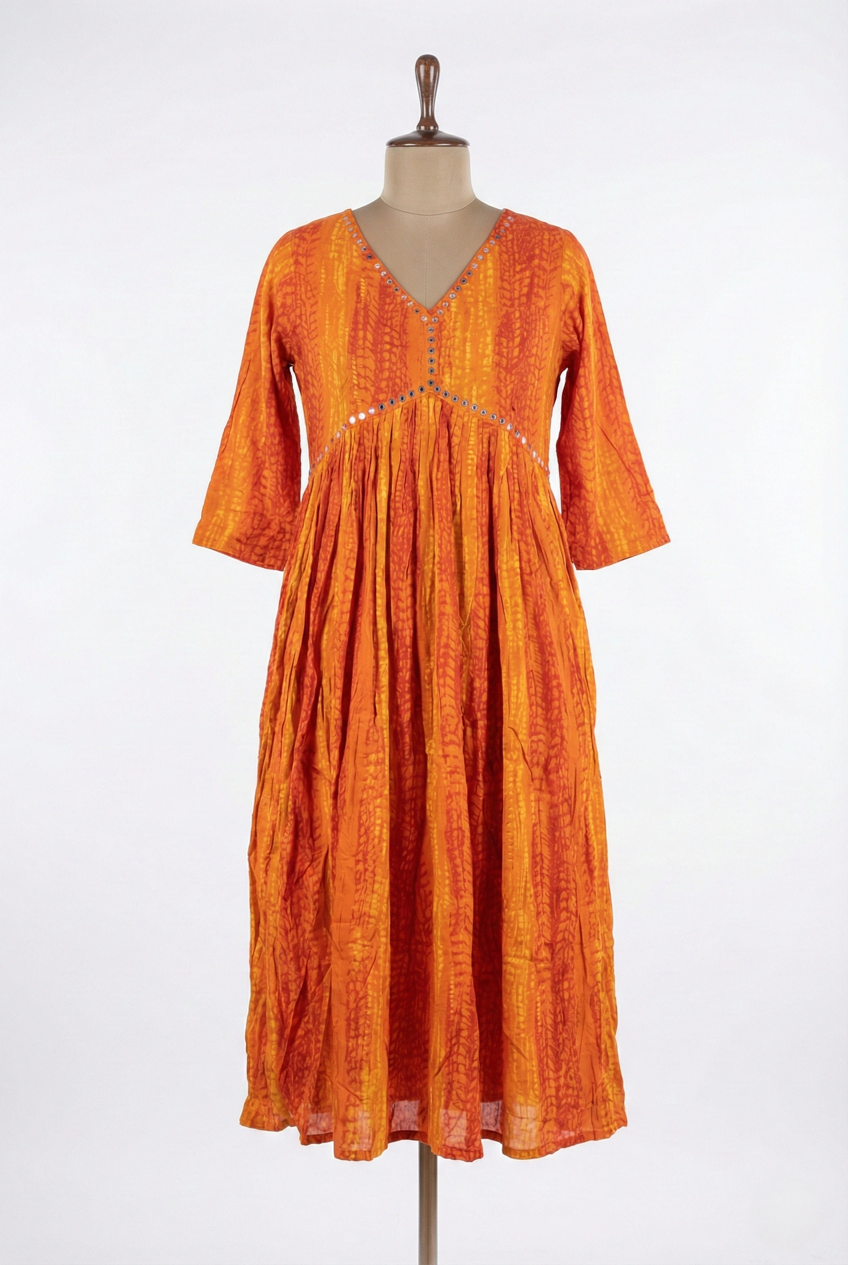 Alia Cut Tie and Dye V-Neck Top