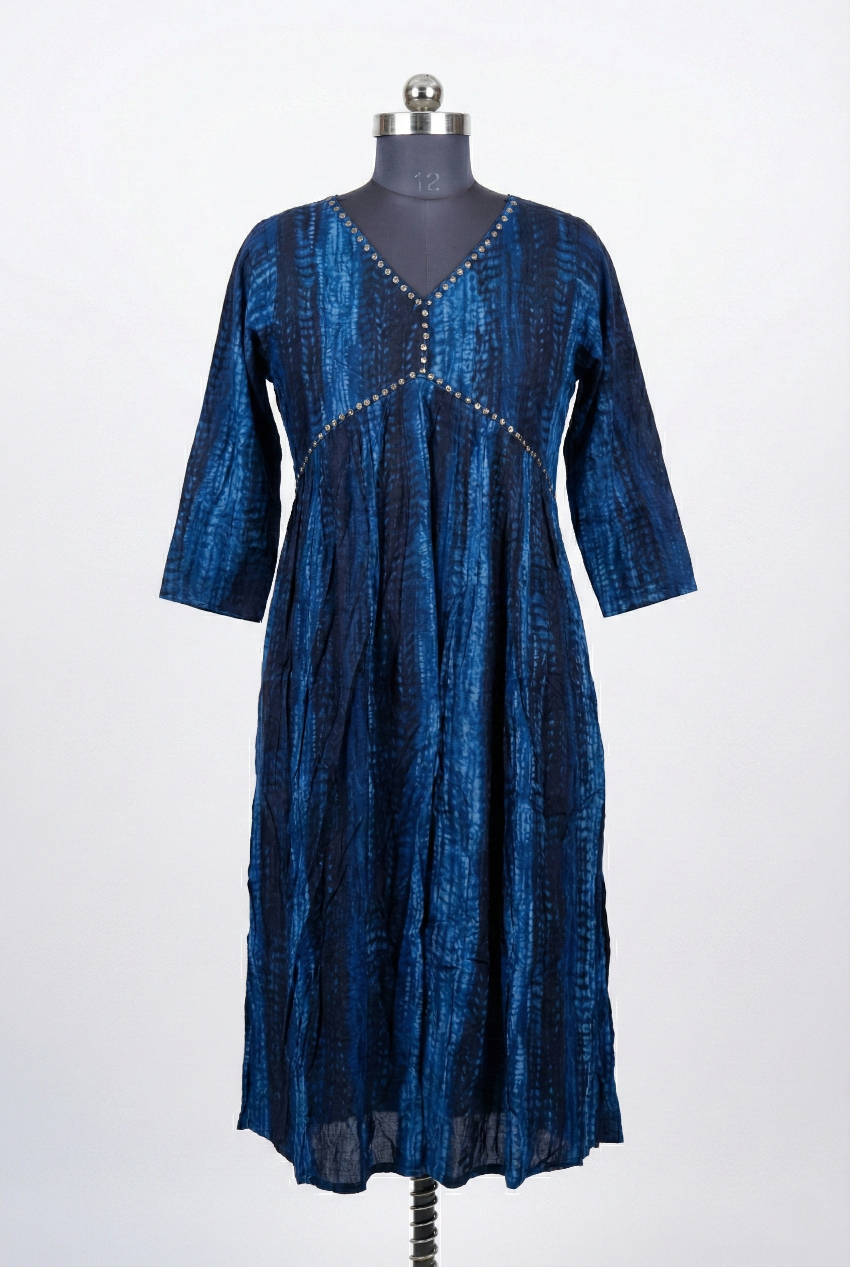 Alia Cut Tie and Dye V-Neck Top