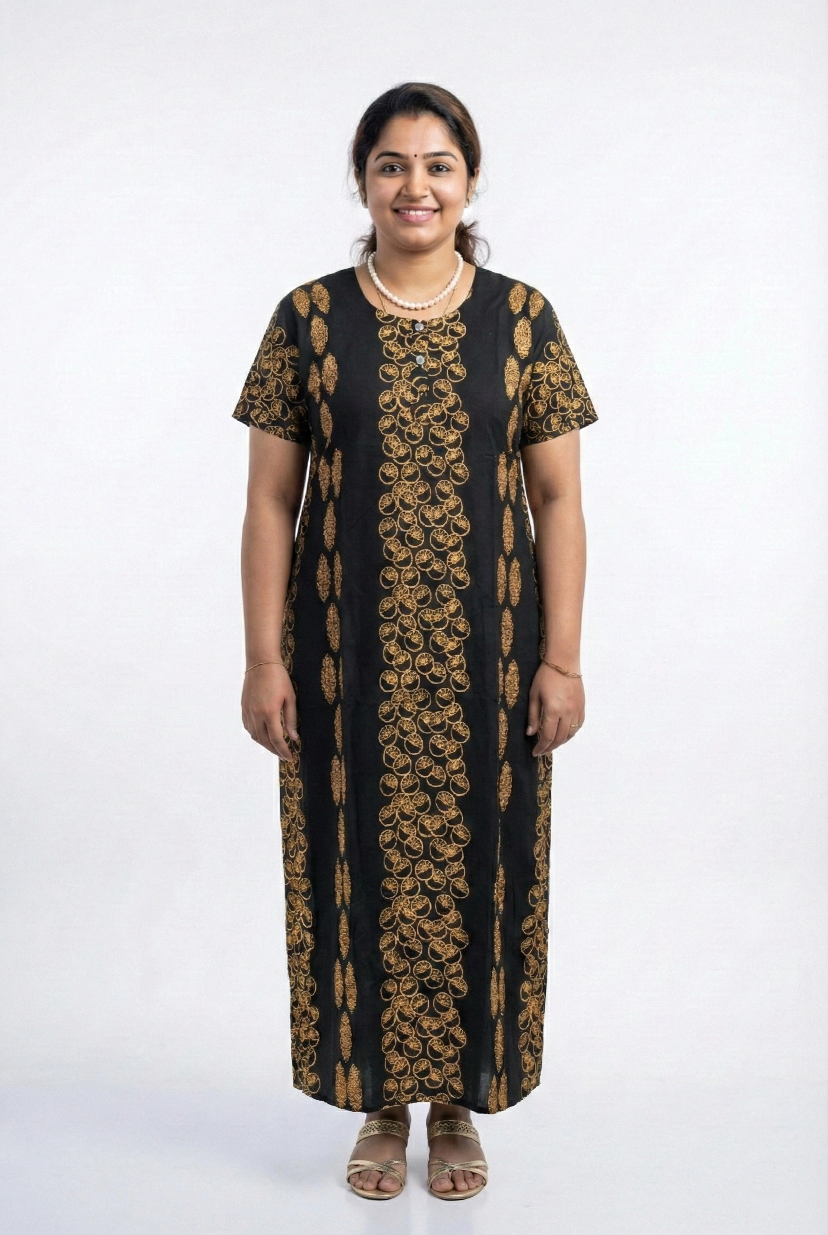 Cotton Churidar Cut Printed Nighty