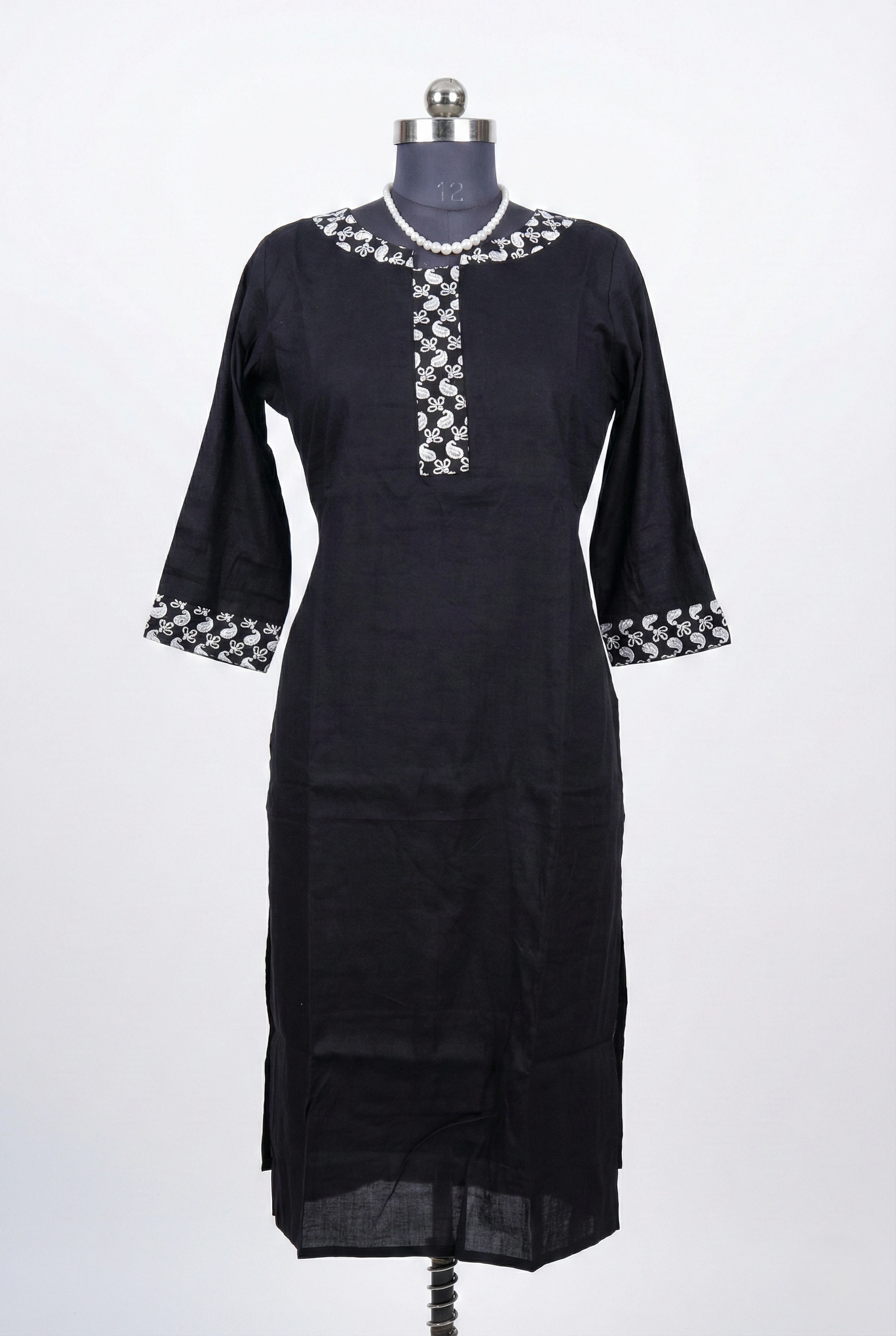 Pure Cotton Black Kurti