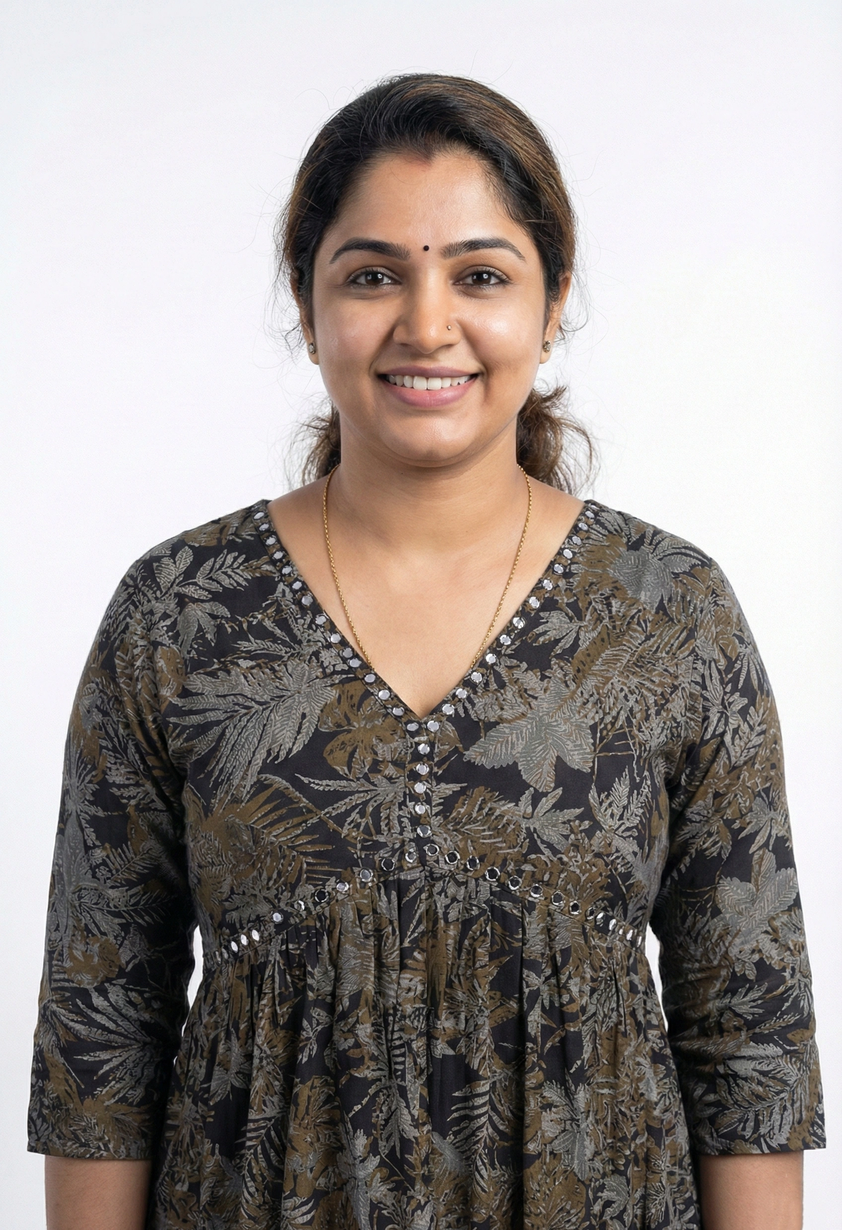 Wrinkle Rayon Alia Cut Printed Top