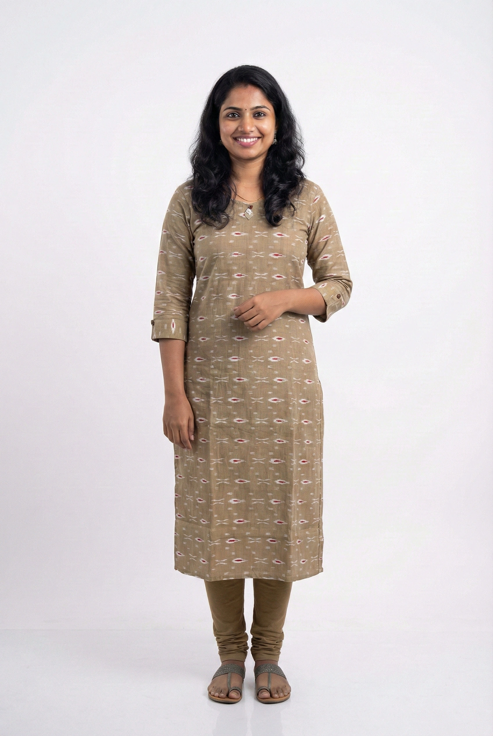 Ikkat Printed Cotton Kurti