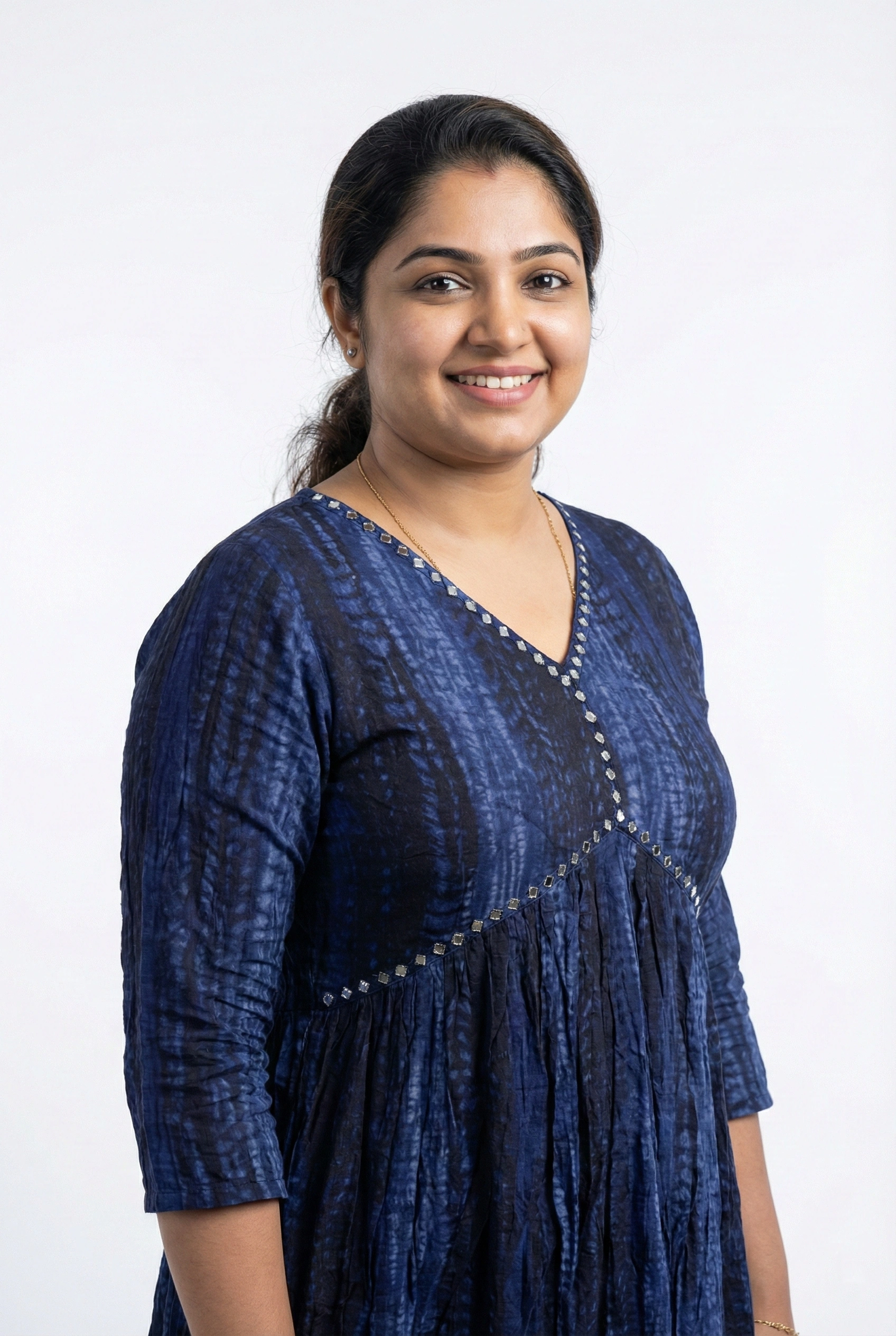 Alia Cut Tie and Dye V-Neck Top